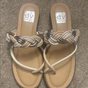Dolce Vita Braided Neutral Multi-Color Slide Sandals